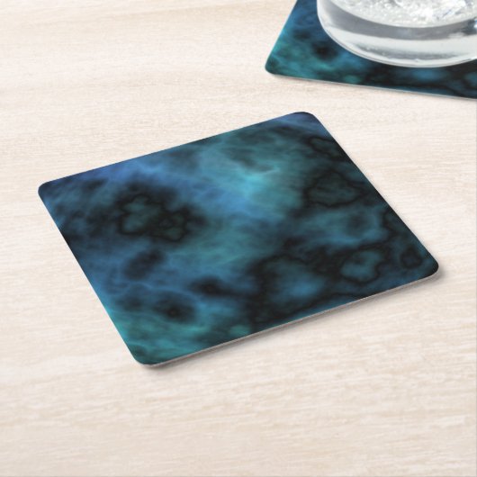 Kosmische Imitate Blauer Marmor Rechteckiger Pappuntersetzer (angewinkelt)