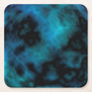 Kosmische Imitate Blauer Marmor Rechteckiger Pappuntersetzer
