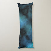 Kosmische Imitate Blauer Marmor Seitenschläferkissen (Rückseite (Vertikal))