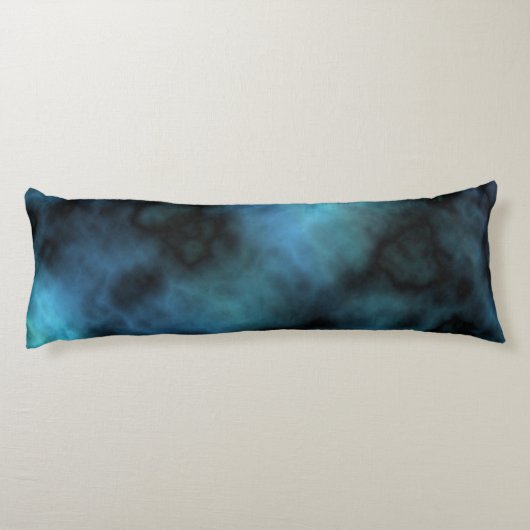 Kosmische Imitate Blauer Marmor Seitenschläferkissen (Rückseite)