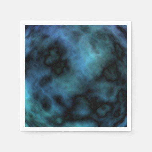 Kosmische Imitate Blauer Marmor Serviette (Vorderseite)