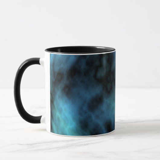 Kosmische Imitate Blauer Marmor Tasse (Links)