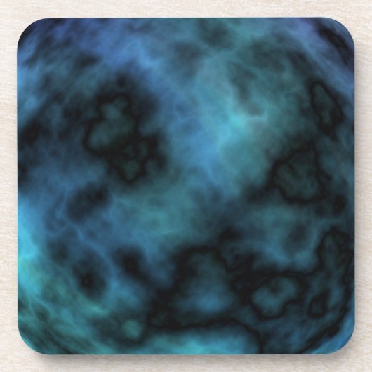 Kosmische Imitate Blauer Marmor Untersetzer (Vorderseite)