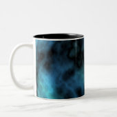 Kosmische Imitate Blauer Marmor Zweifarbige Tasse (Links)