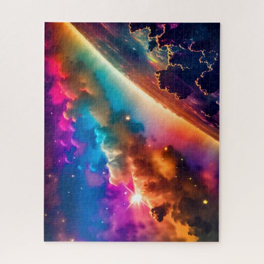 Kosmische Indigowolken explodieren Interstellarsze Puzzle (Vertikal)