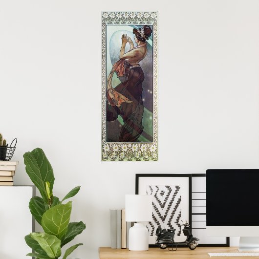 Kosmische Jugendstil Poster (Heimbüro)