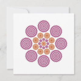 Kosmische Kaleidoskop-Karte Lila in Gold Mitteilungskarte