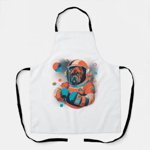 Kosmische Kanine der Astronaut Boxer Schürze