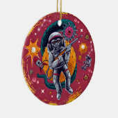 Kosmische Kapern: Spielen im Retro-Raum Keramik Ornament (Rechts)