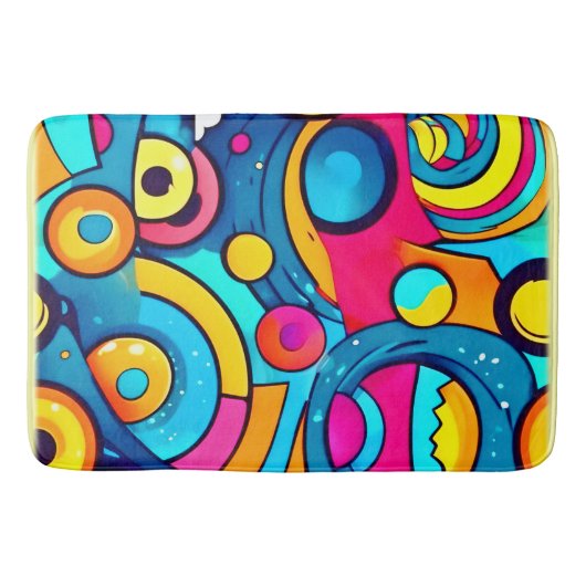 Kosmische Karnevalskunst Badematte (Vorderseite)