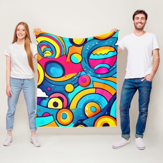 Kosmische Karnevalskunst Fleecedecke (Beispiel)