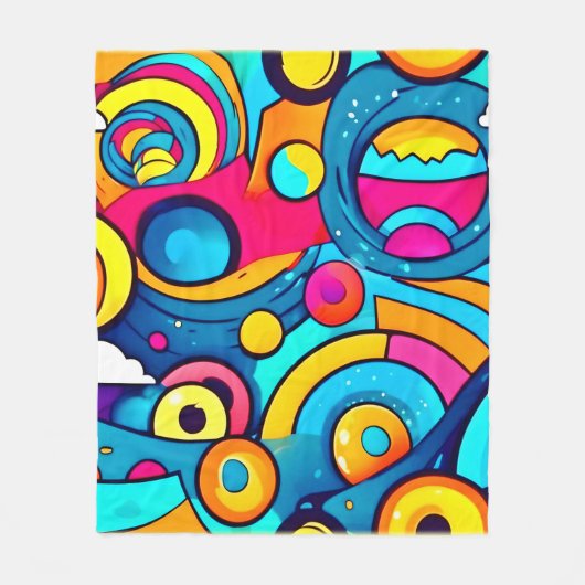 Kosmische Karnevalskunst Fleecedecke (Vorderseite)