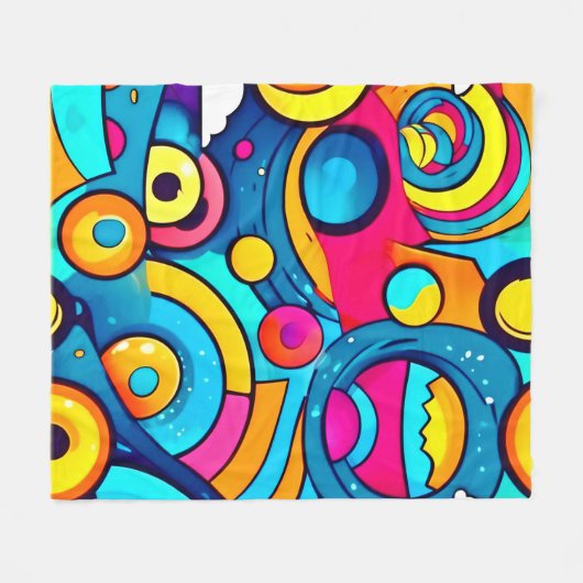 Kosmische Karnevalskunst Fleecedecke (Vorderseite (Horizontal))