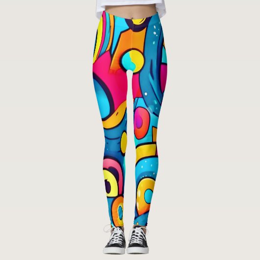 Kosmische Karnevalskunst Leggings (Vorderseite)