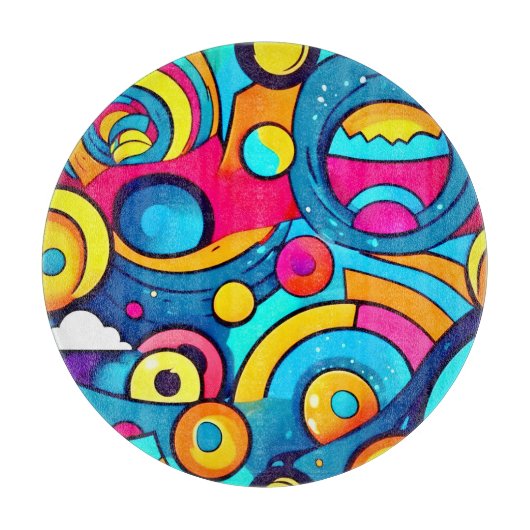Kosmische Karnevalskunst Schneidebrett (Vorderseite)