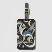 Kosmische Katze Abstrakte Himmelsbindertasche Gepäckanhänger (Vorderseite Vertikal)