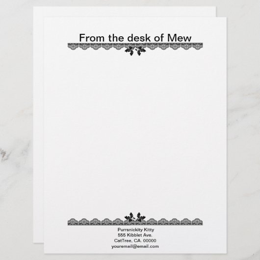 Kosmische Katze Acorn Briefbogen (Vorne/Hinten)