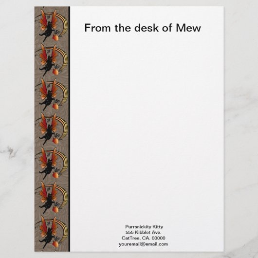 Kosmische Katze Acorn Briefbogen (Vorderseite)