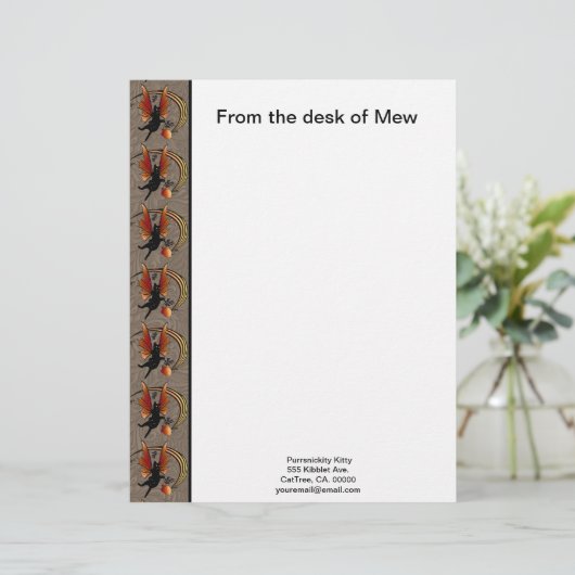 Kosmische Katze Acorn Briefbogen (Stehend Vorderseite)