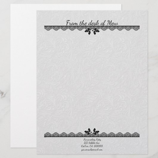 Kosmische Katze Acorn Briefbogen (Vorne/Hinten)