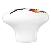 Kosmische Katze Acorn Keramikknauf (Seitenansicht)