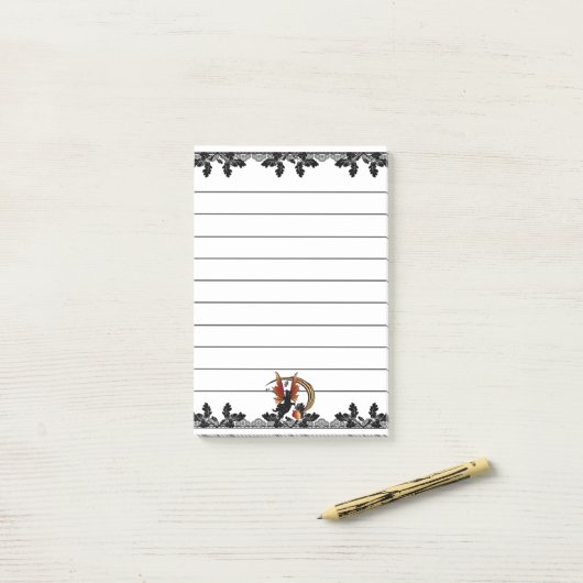 Kosmische Katze Acorn Post-it Klebezettel (Auf Schreibtisch)