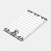 Kosmische Katze Acorn Post-it Klebezettel (angewinkelt)