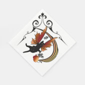 Kosmische Katze Acorn Serviette (Ecke)
