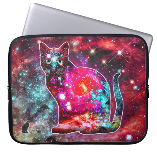 Kosmische Katze Alpha Electronics Bag Laptopschutzhülle (Vorderseite)