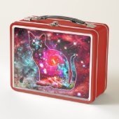 Kosmische Katze Alpha Metal Lunchbox (Vorderseite)