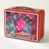 Kosmische Katze Alpha Metal Lunchbox (Rückseite)