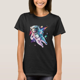 Kosmische Katze Astronautin Katstronaut Graphen T-Shirt