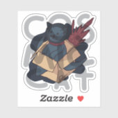 Kosmische Katze Aufkleber (Blatt)