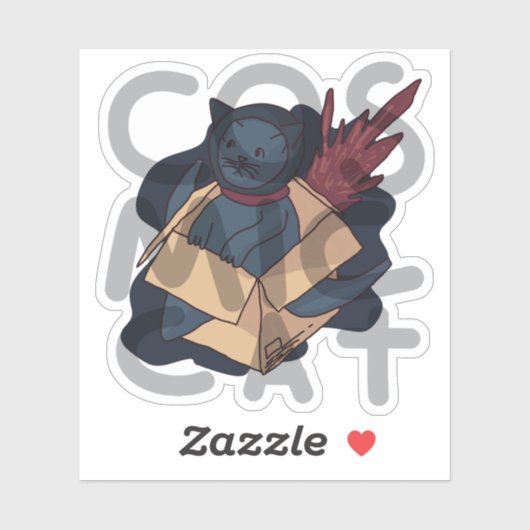 Kosmische Katze Aufkleber (Blatt)