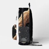 Kosmische Katze Bedruckter Rucksack (Rechts)