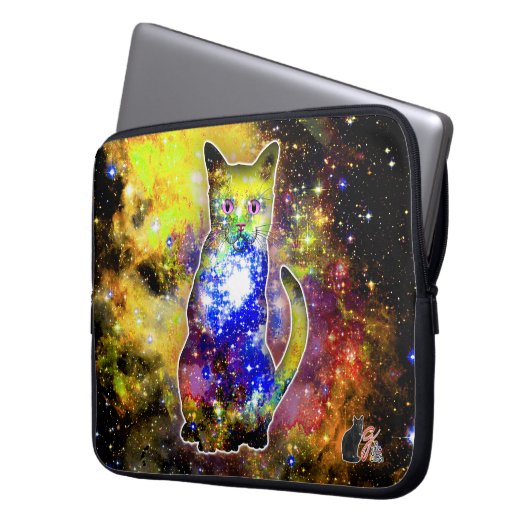 Kosmische Katze Beta Electronics Bag Laptopschutzhülle (Vorderseite Links)