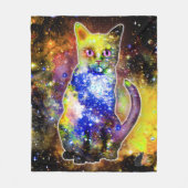 Kosmische Katze Beta Fleecedecke (Vorderseite)