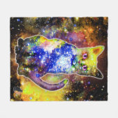 Kosmische Katze Beta Fleecedecke (Vorderseite (Horizontal))