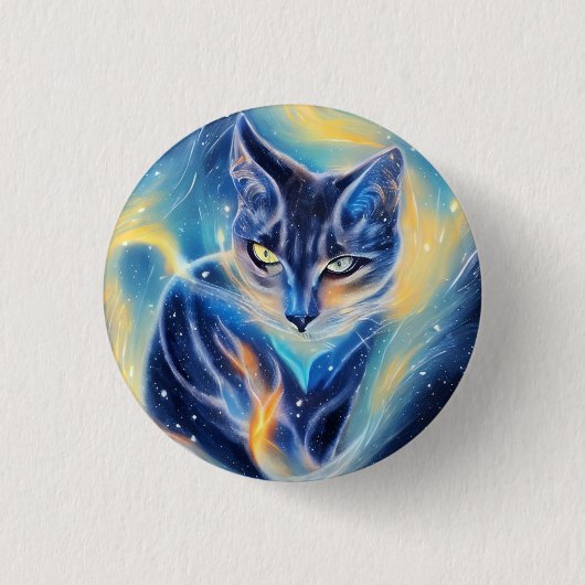 Kosmische Katze Button (Vorderseite)