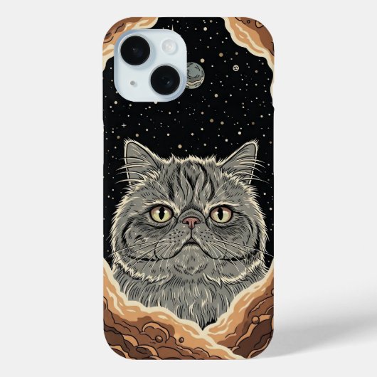 Kosmische Katze Case-Mate iPhone Hülle (Rückseite)