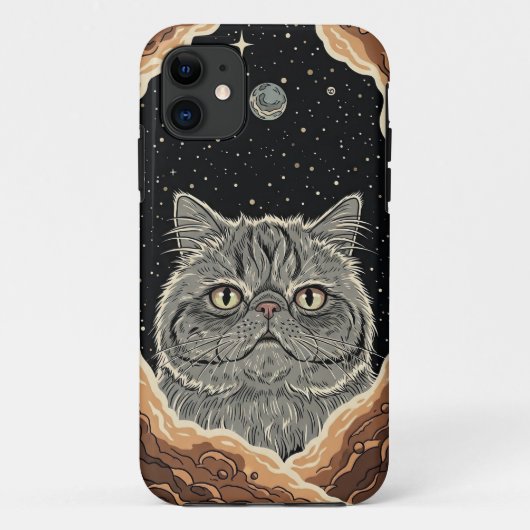Kosmische Katze Case-Mate iPhone Hülle (Rückseite)