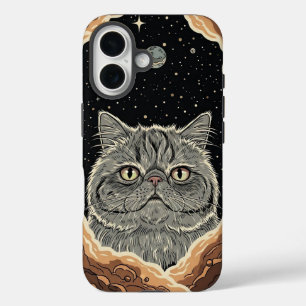 Kosmische Katze iPhone 16 Hülle