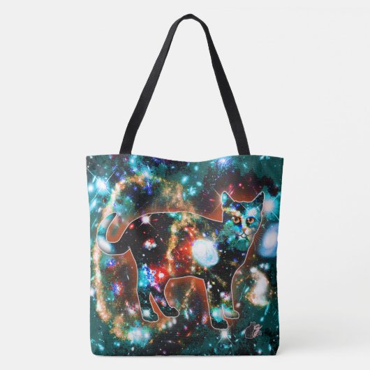 Kosmische Katze Gamma Tasche (Rückseite)