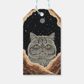 Kosmische Katze Geschenkanhänger (Rückseite)