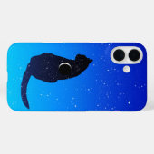 Kosmische Katze im Hintergrund eines Sternenhimmel Case-Mate iPhone Hülle (Rückseite (Horizontal))