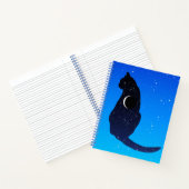 Kosmische Katze im Hintergrund eines Sternenhimmel Notizblock (Innenseite)