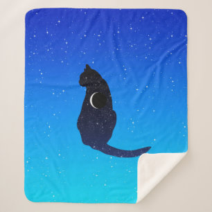 Kosmische Katze im Hintergrund eines Sternenhimmel Sherpadecke