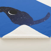 Kosmische Katze in Sternen und Mondmondmuster Sherpadecke (3/4)