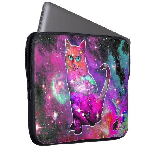 Kosmische Katze Iota Electronics Bag Laptopschutzhülle (Vorne Rechts)