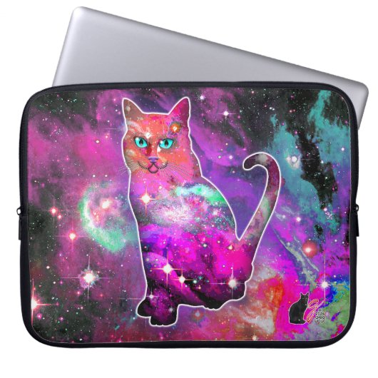 Kosmische Katze Iota Electronics Bag Laptopschutzhülle (Vorderseite)
